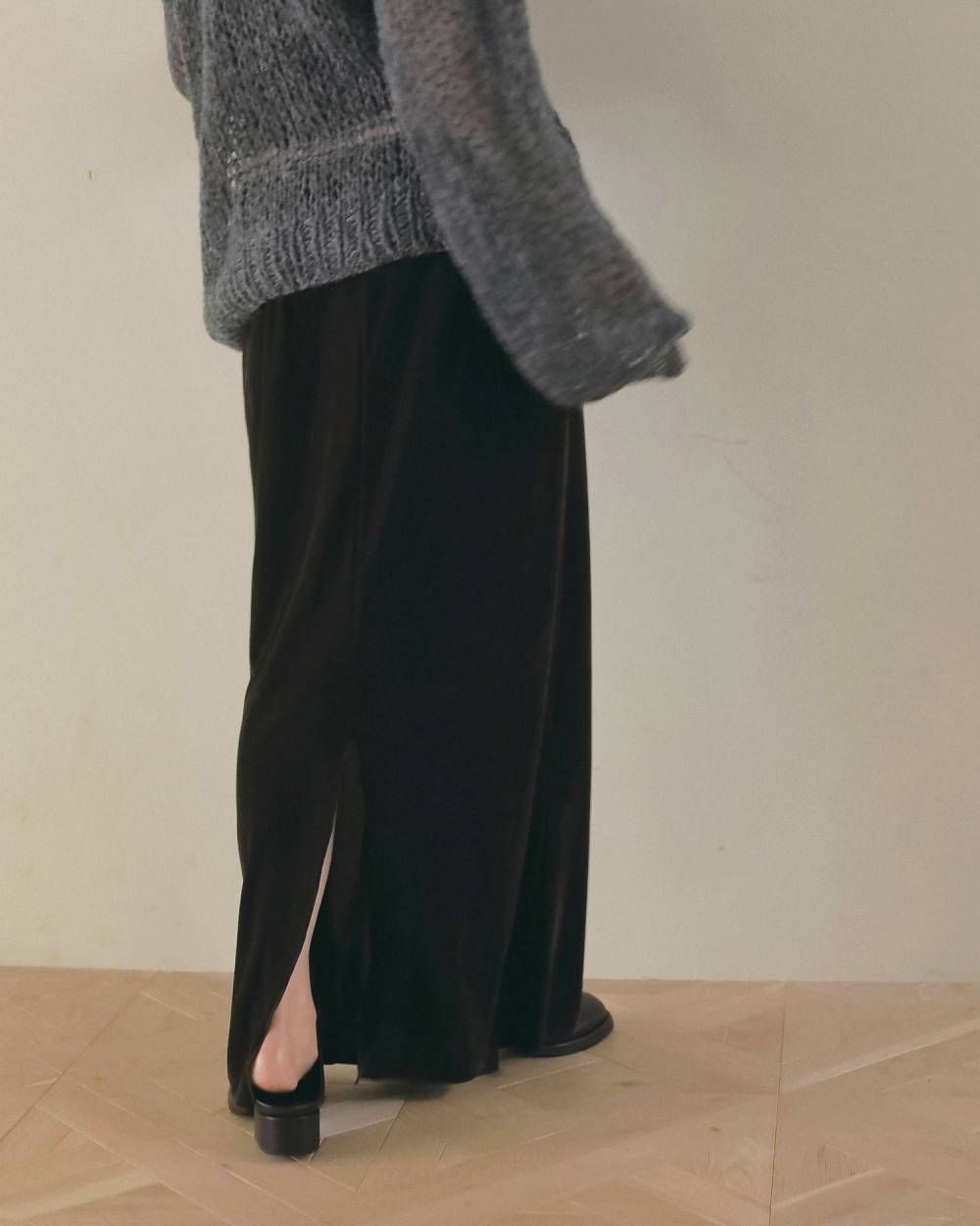 べロアペンシルスカート (ブラウン) Velour Pencil SK (Brown) / 26AW 【6月29日まで期間限定予約】