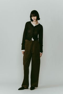 embroidered corduroy pants / レタリング刺繍 コーデュロイパンツ (カーキ) / 25AW