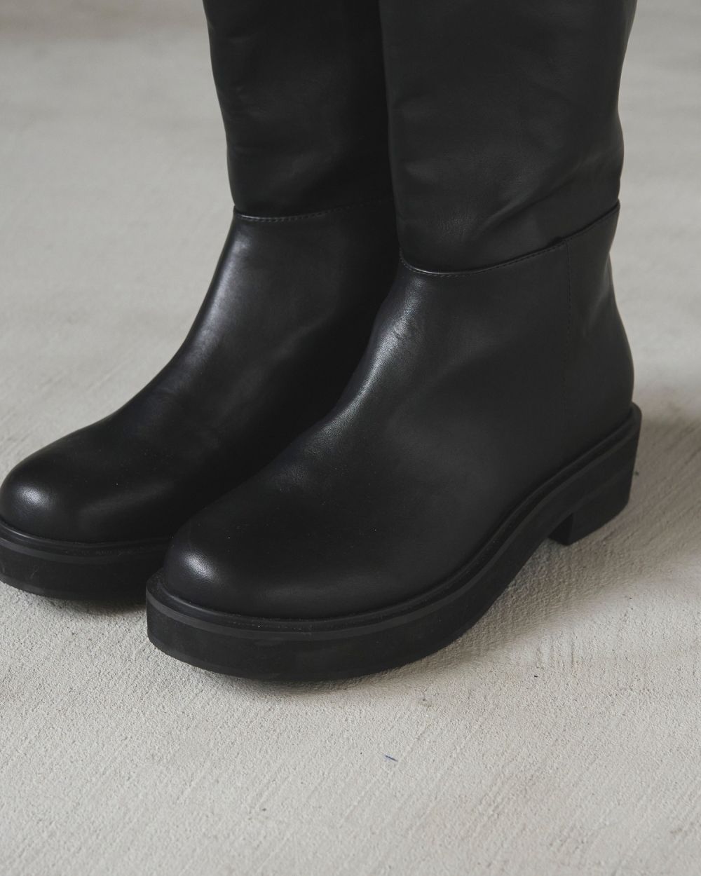 Ecoleather Long Boots / エコレザー ロングブーツ (ブラック)