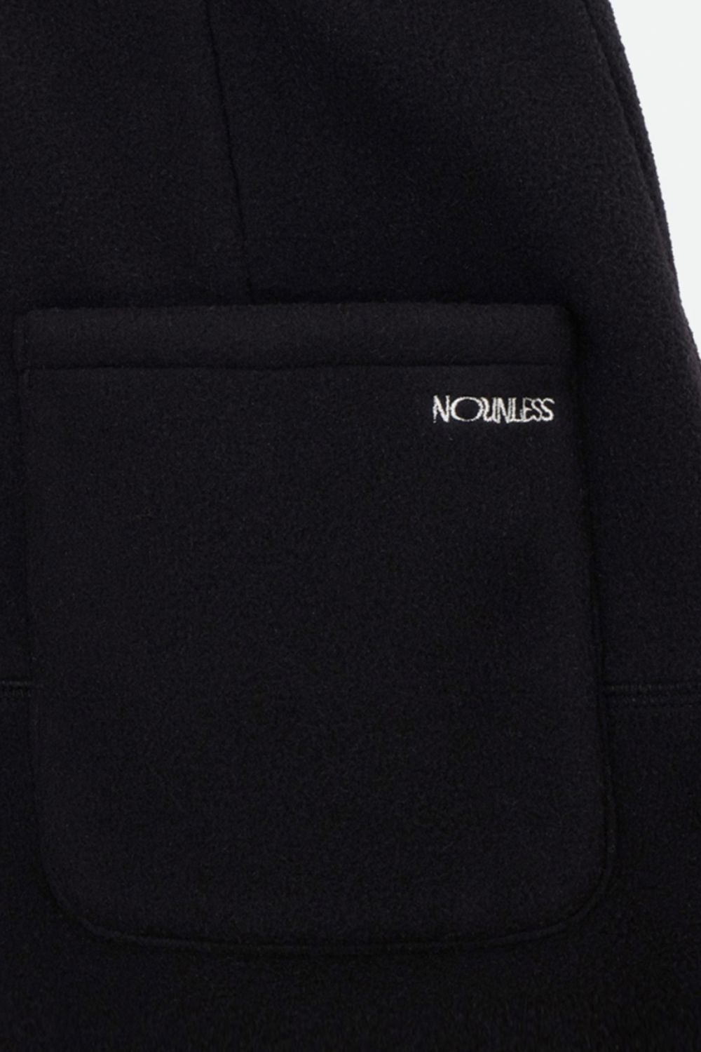 NOUNLESS FLEECE MINI SKIRT (NOIR) / フリースミニスカート ノワール