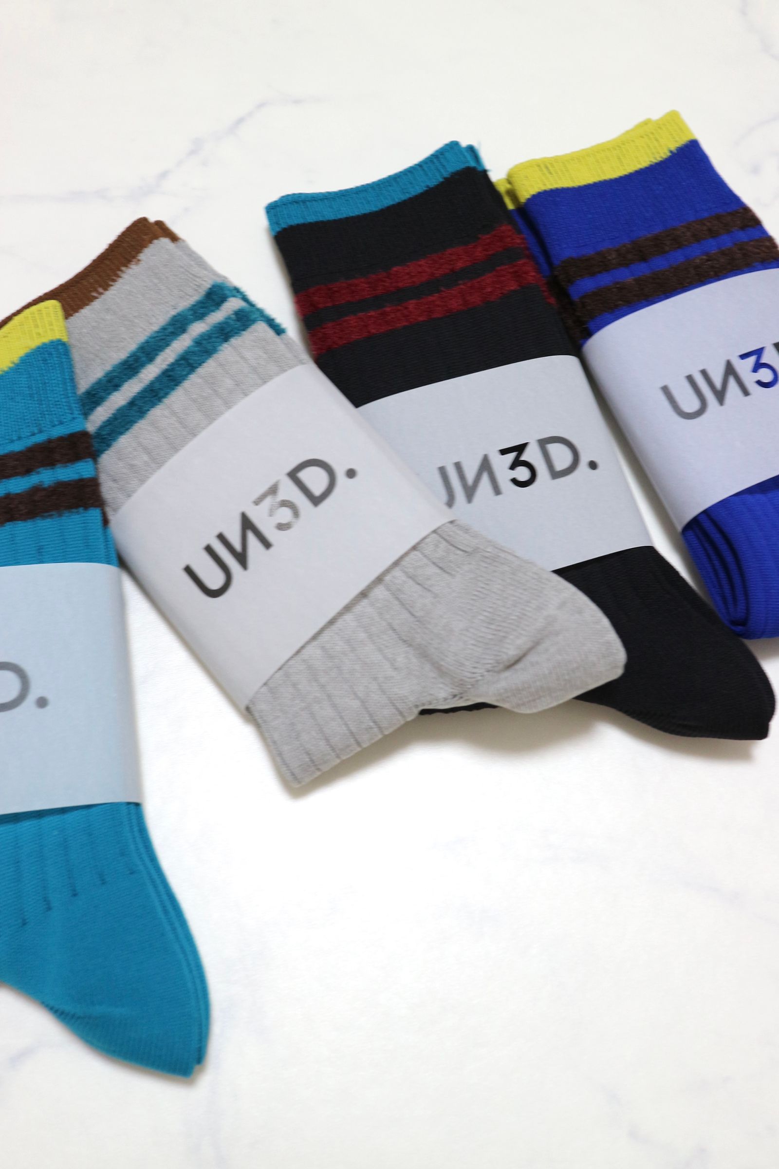 ASYMME BORDER LINE SOCKS / アシメボーダーラインソックス (グレー)