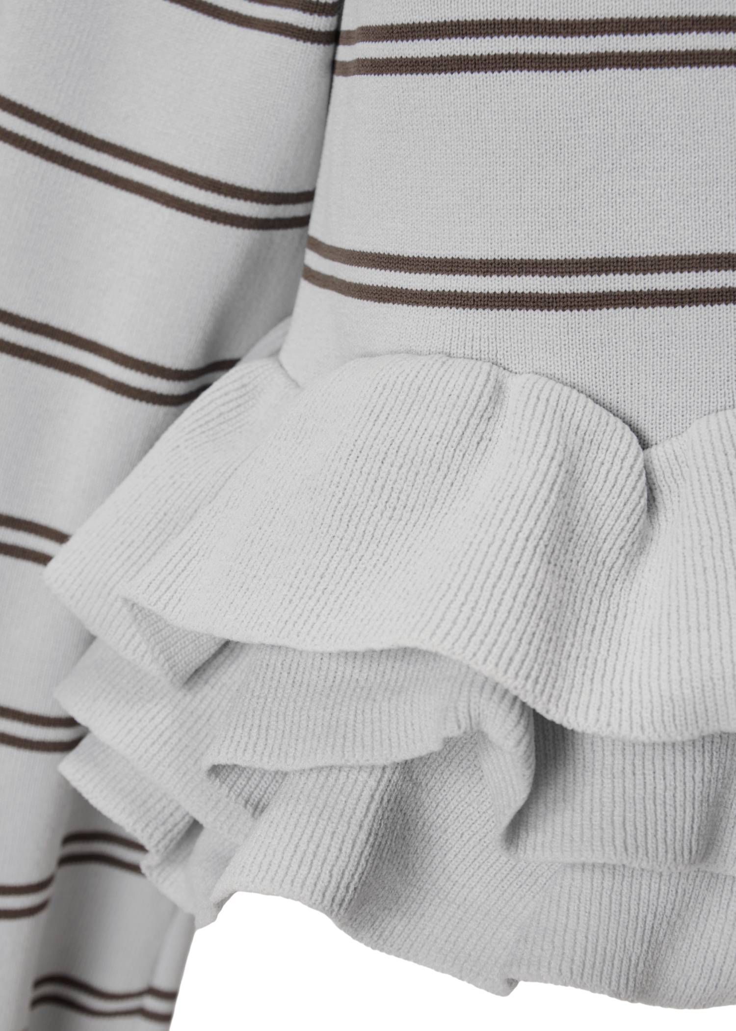 フリルニットカーディガン (スモーキーブルー) hem ruffle frill knit cardigan (SBlue) /  26SS