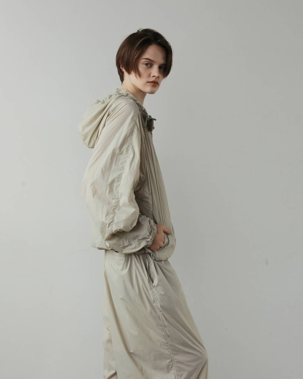シアートラックブルゾン (オートミール) Sheer Track Blouson (Oatmeal) / 27SS