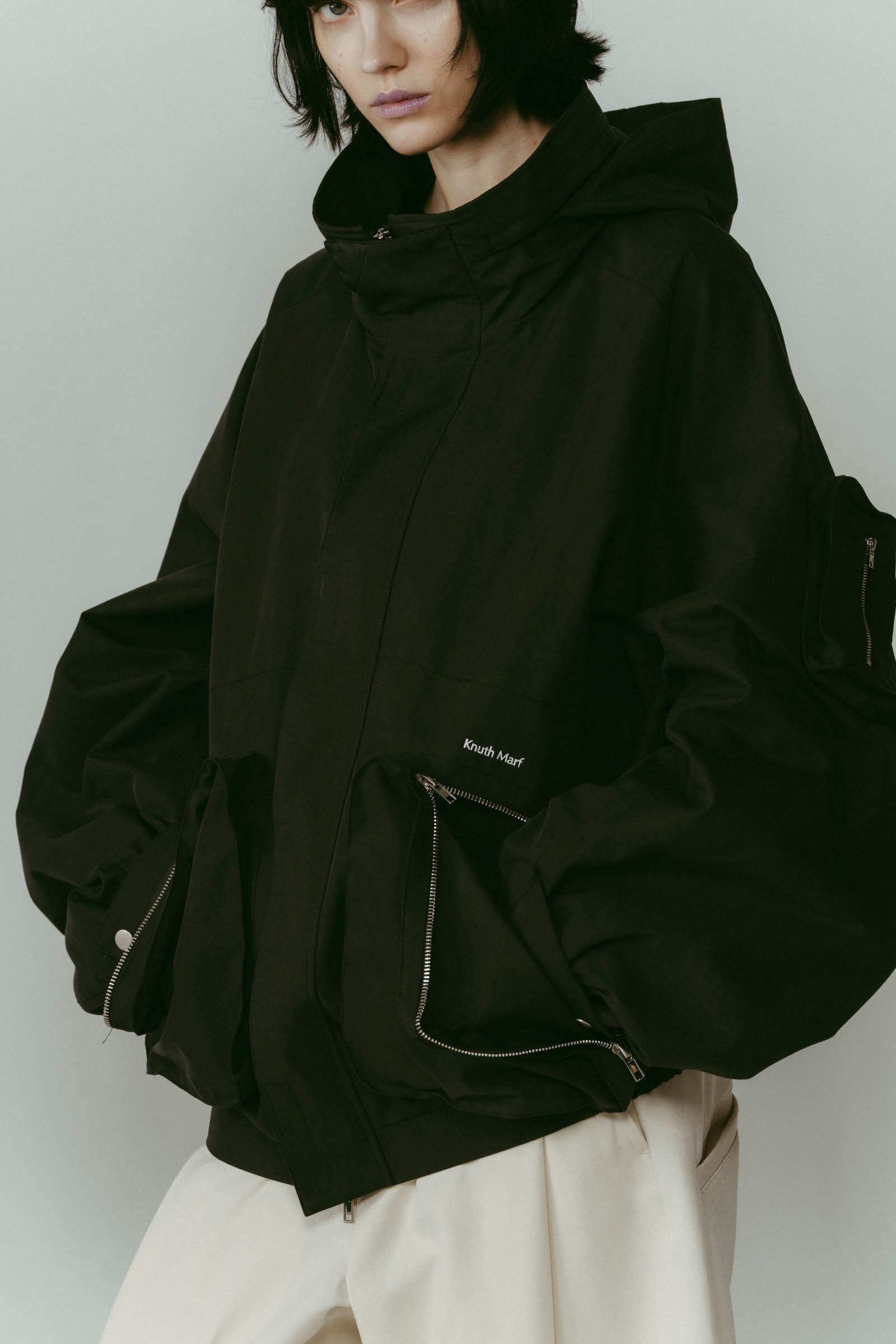 2way nylon blouson(unisex) / 2ウェイナイロンブルゾン (ブラック) / 25AW