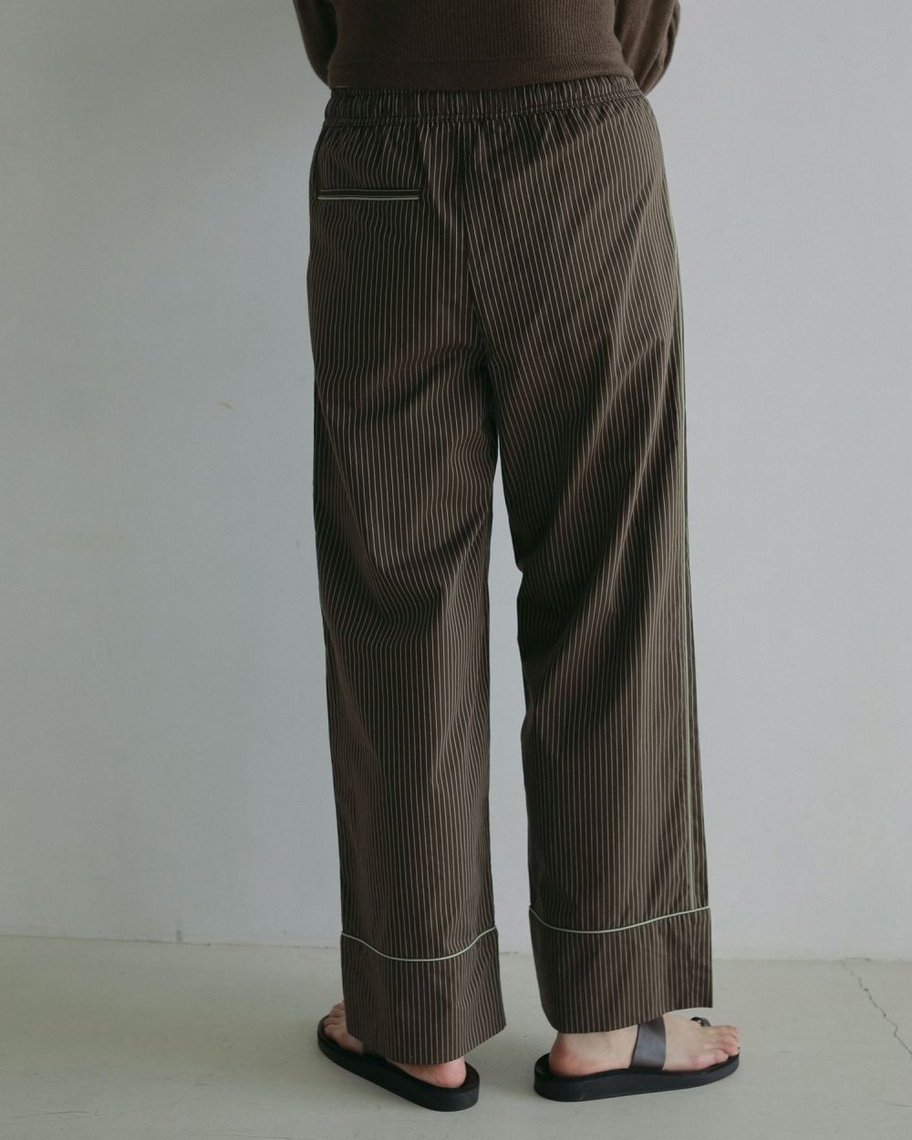 Stripe Pajamas Pants / ストライプ パジャマパンツ (ブラウン)