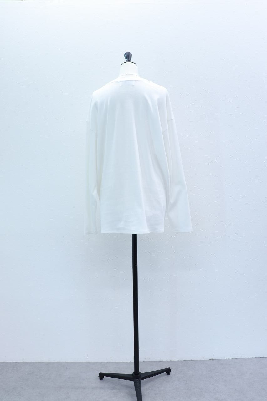 レイヤープリントロンT (ホワイト) Layered long-sleeve graphic T-shirt (White) / 26AW