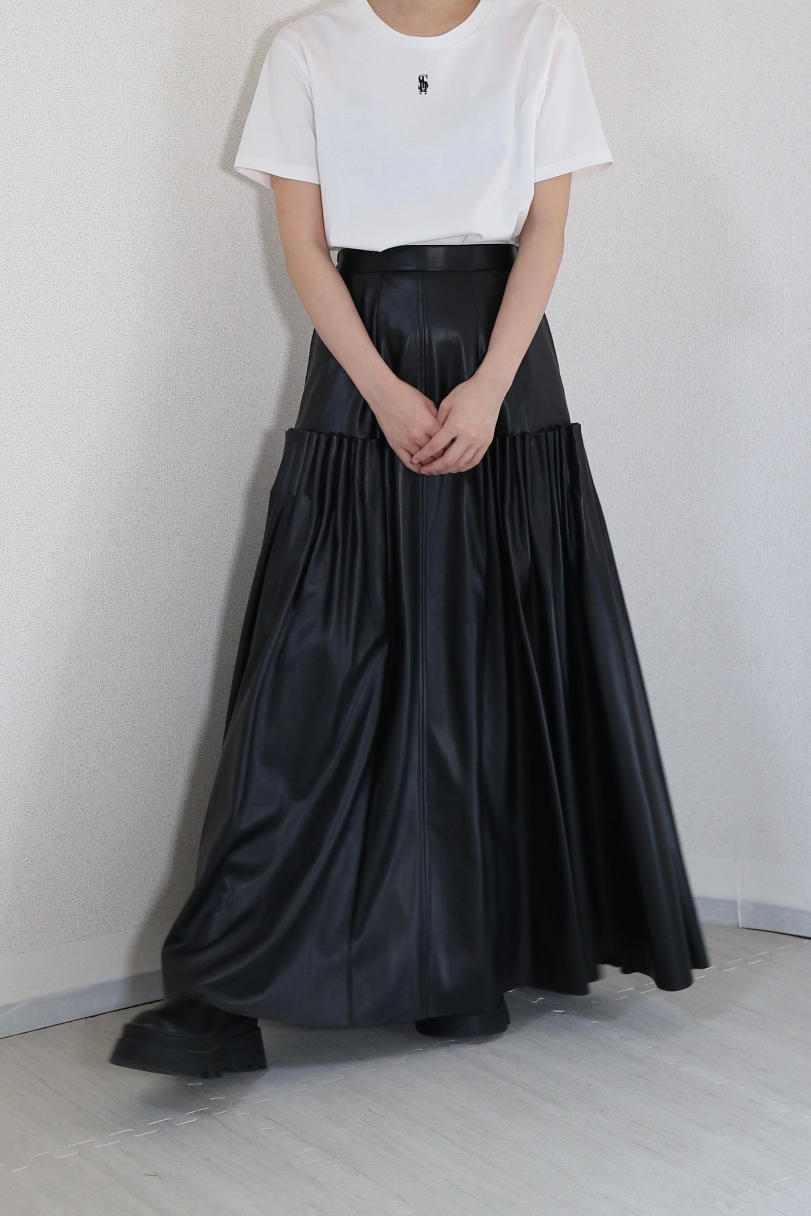 【インク】GATHER FLARE SKIRT