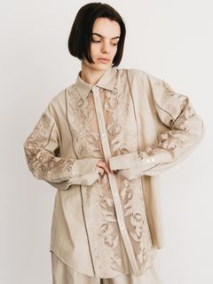 【25SS】EMBROIDERY SHIRTS / エンブロイダリー シャツ (ベージュ)