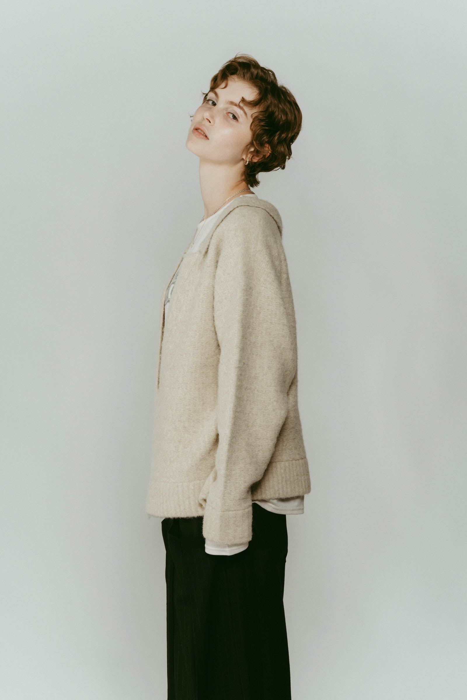 docking loose knit(unisex) / ドッキングルーズニット (アイボリー) / 25AW