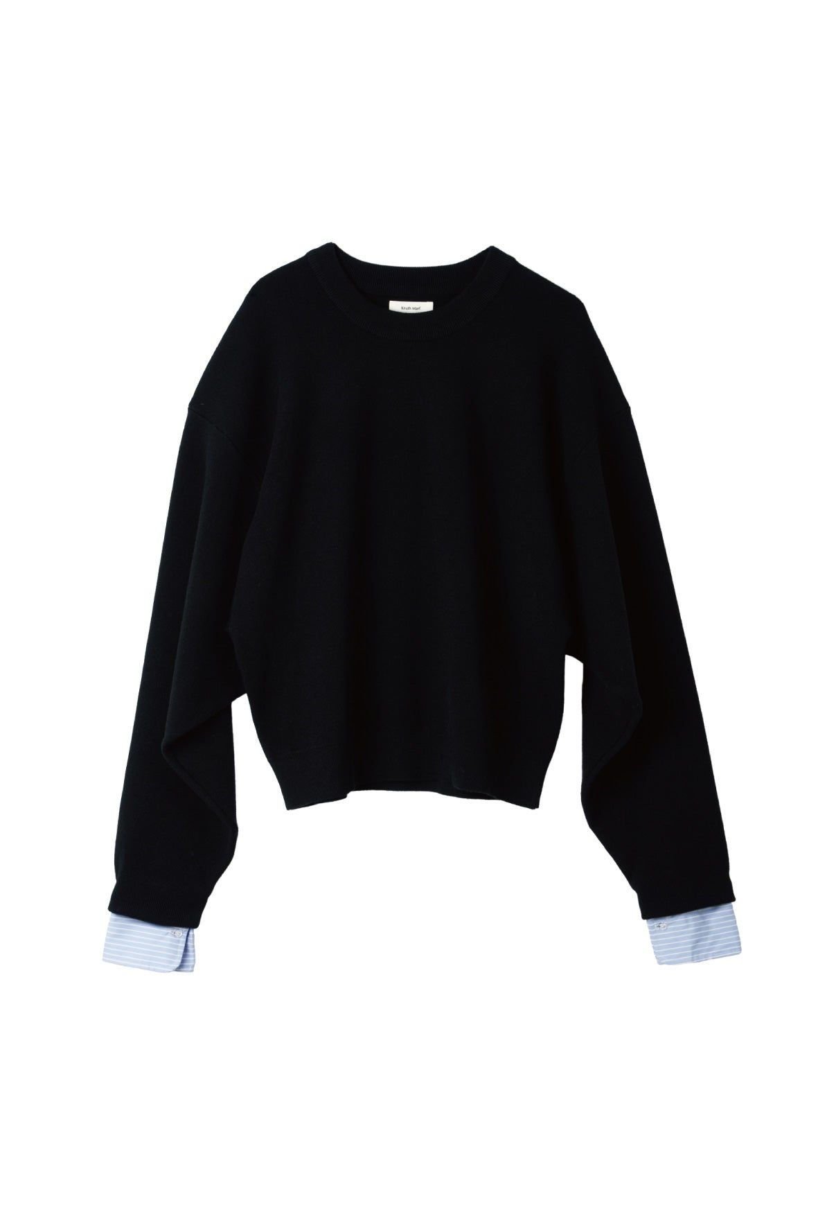【UNISEXサイズ】2ウェイ ノームコア ニット (ブラック) 2way cuffs normcore knit(unisex) (Black) / 26AW