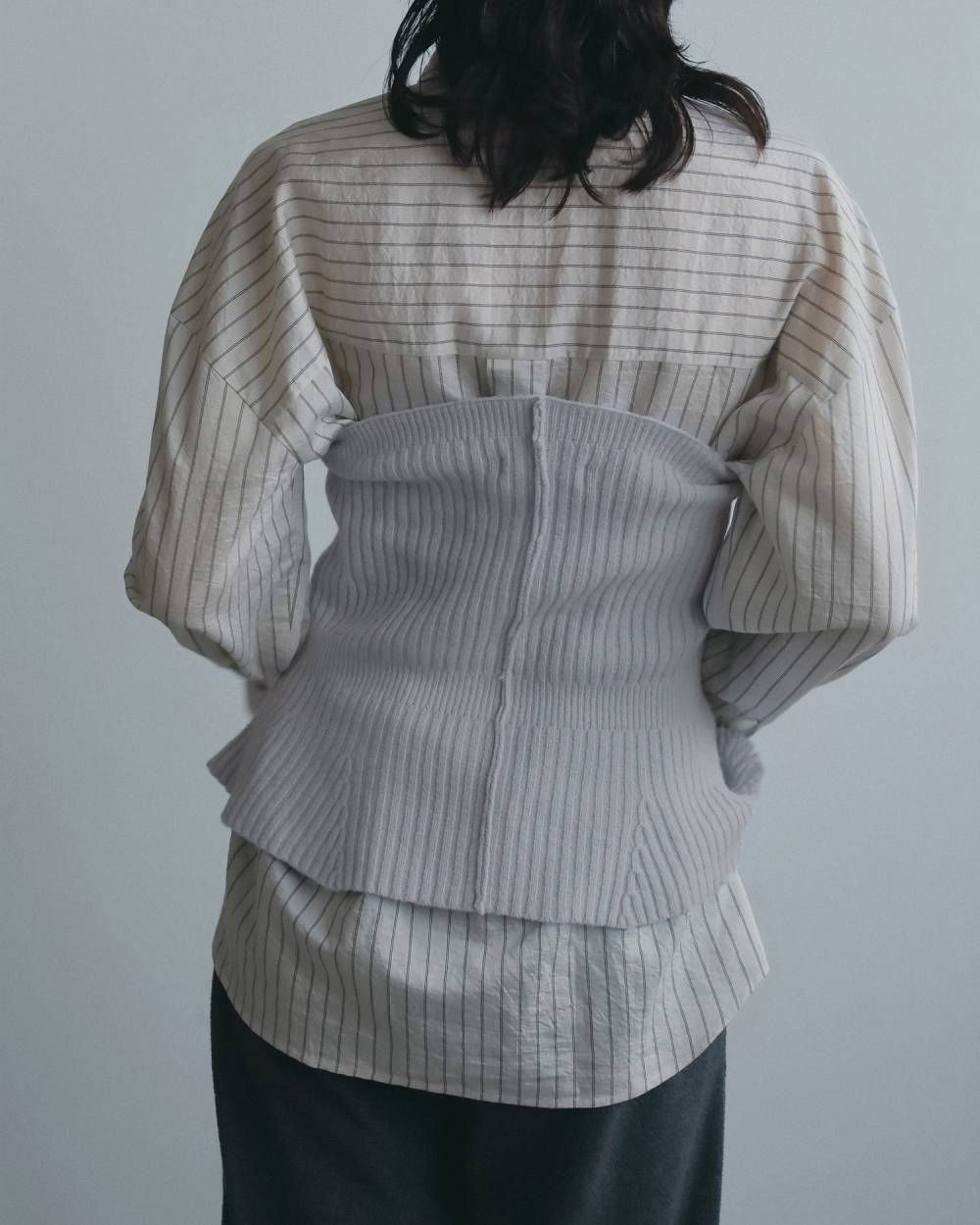 ウール2ウェイビスチェ (アイスブルー) Wool 2way Bustier (Ice blue) / 26AW 【6月29日まで期間限定予約】