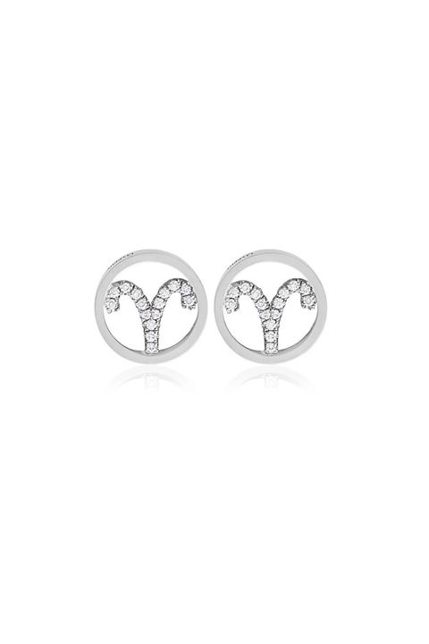 12 CONSTELLATIONS ARIES PIERCE / 12星座 アリーズピアス (おひつじ座) K9/K18 (ホワイトゴールド)