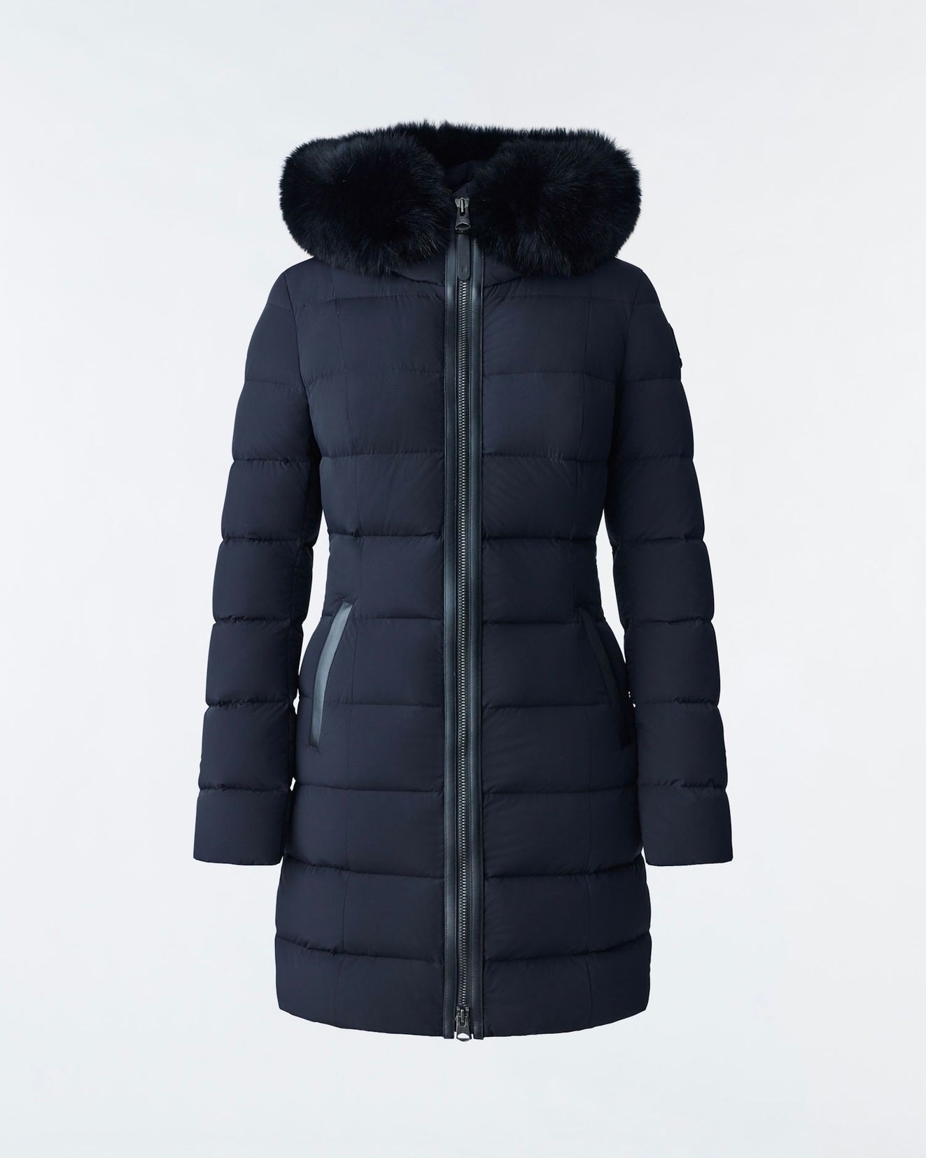 【2025AW】CALLA-BX / ファー付きストレッチダウンコート (ブラック)
