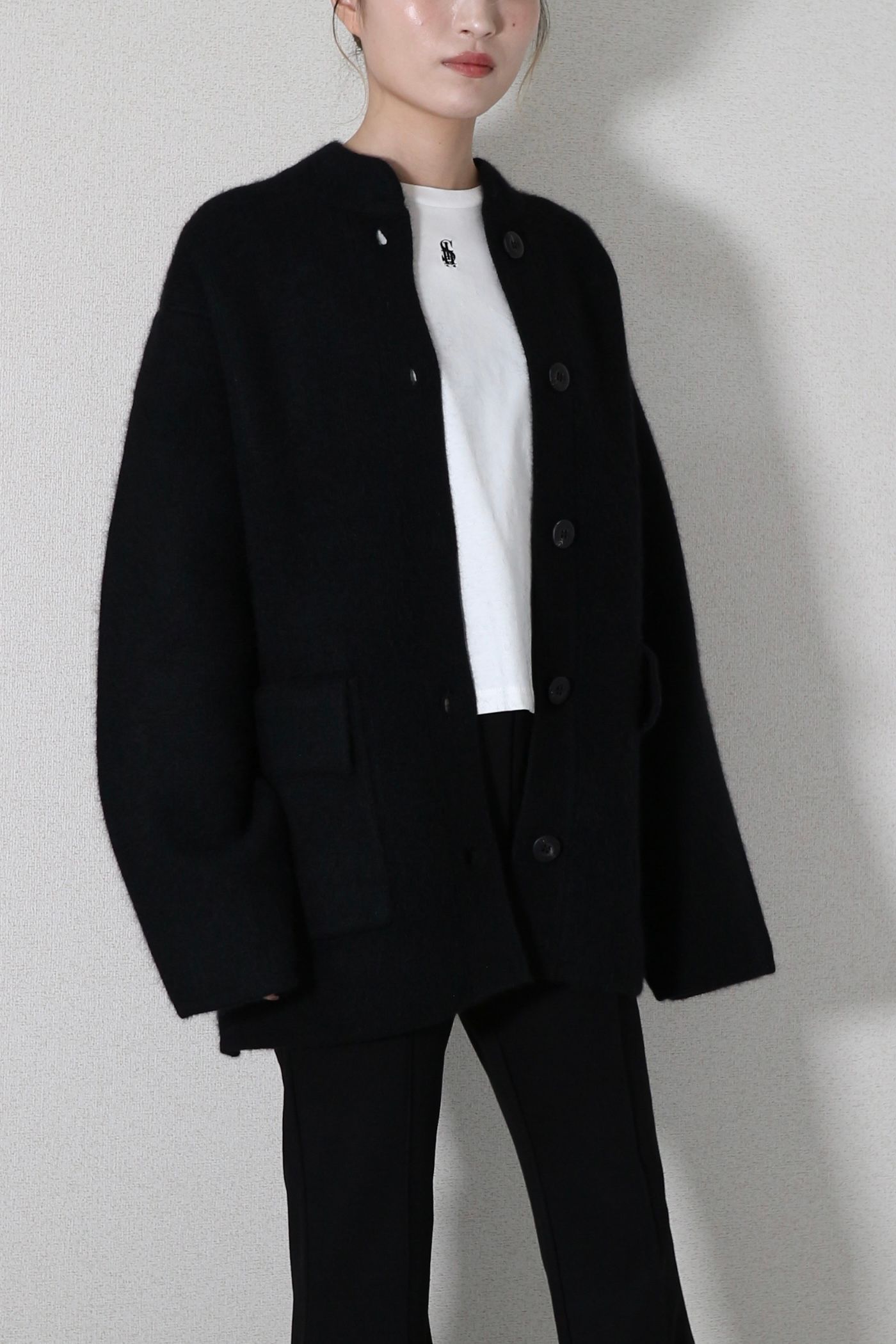 CASA FLINE - RACCOON MIX CARDIGAN COAT / ラクーンミックス