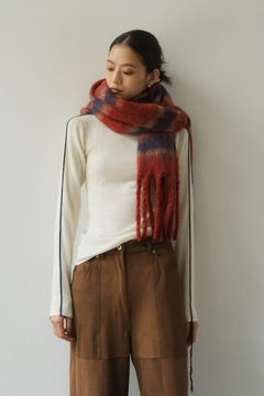 border volume muffler / ボーダーボリュームマフラー (レッド)  Knuth Marf