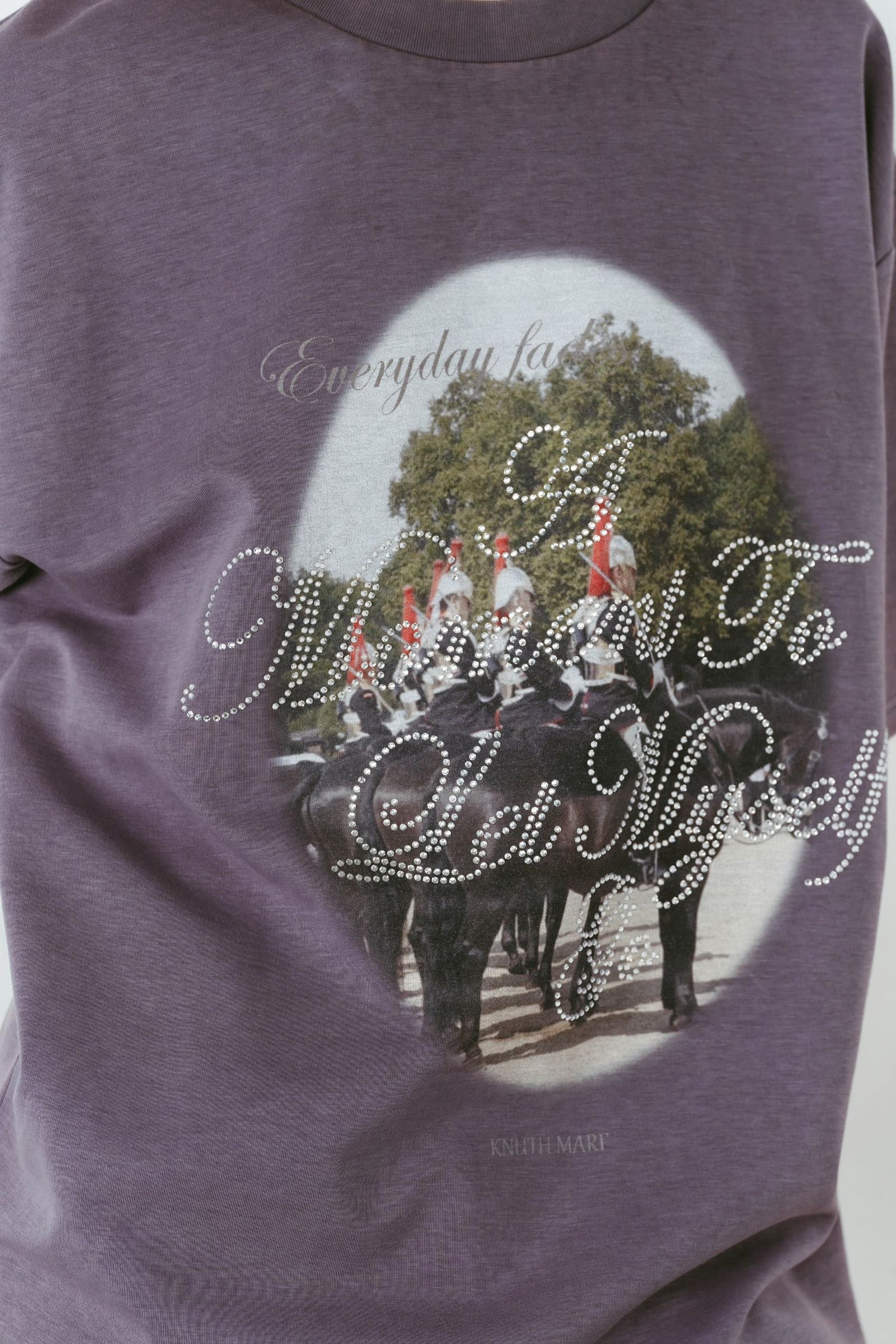 ラインストーングラフィックTシャツ (パープル) rhinestone graphic tee(unisex) (Purple) /  26SS