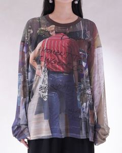 シアープリント ロングスリーブTシャツ (オジ) oji sheer long-sleeve tee(unisex) (Oji) /  26SS