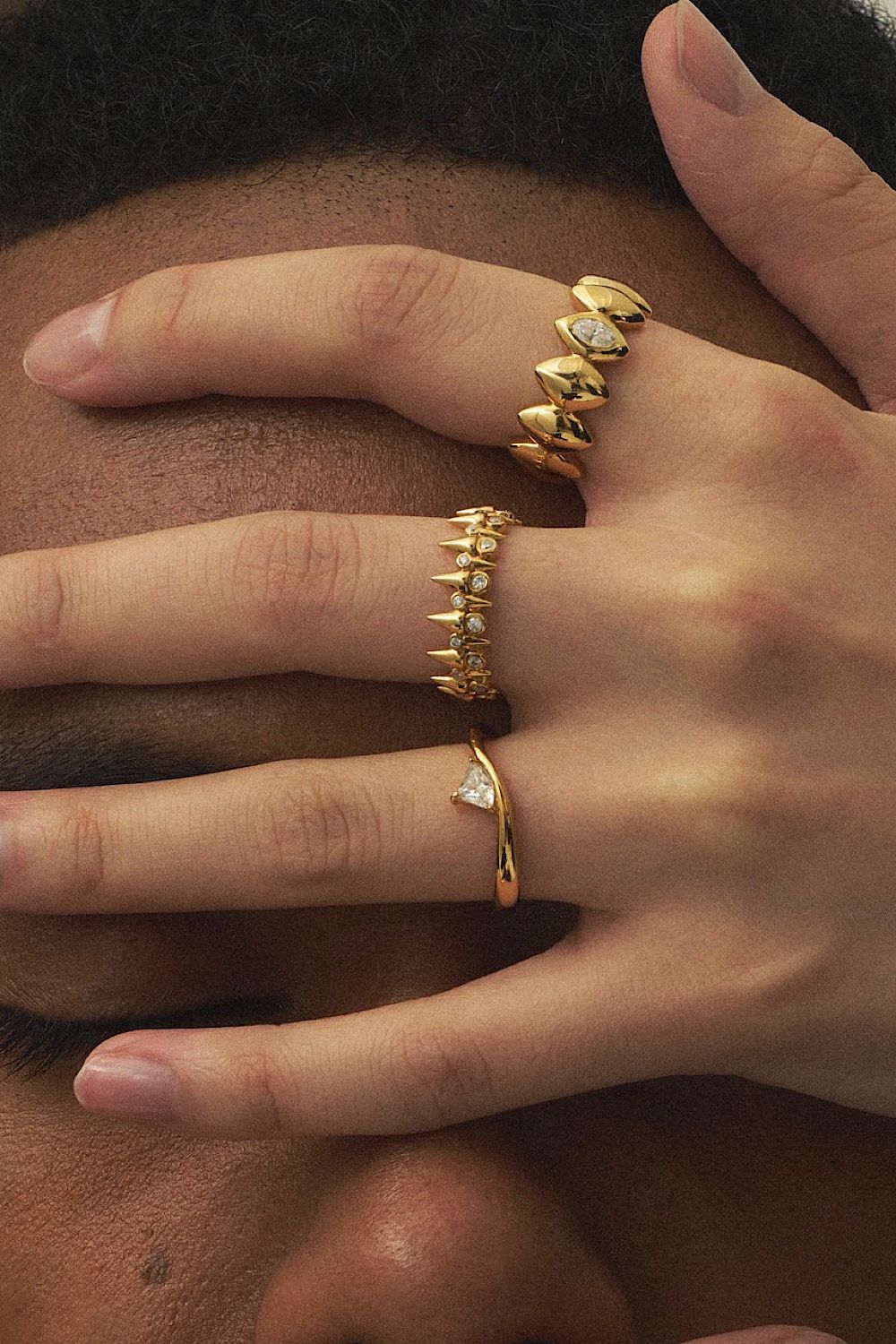 GYPPHY - KORŌNĒ STUDS RING / コローン スタッズ リング