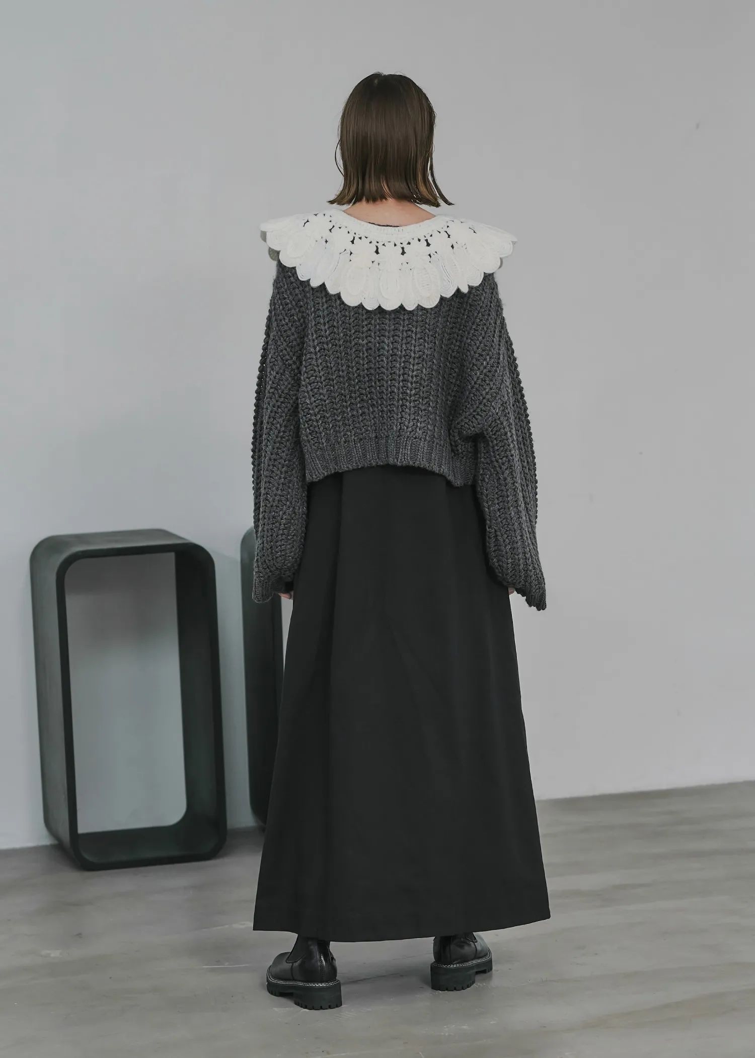 one shoulder twill OP / ワンショルダーツイルワンピース (ブラック) / 25AW