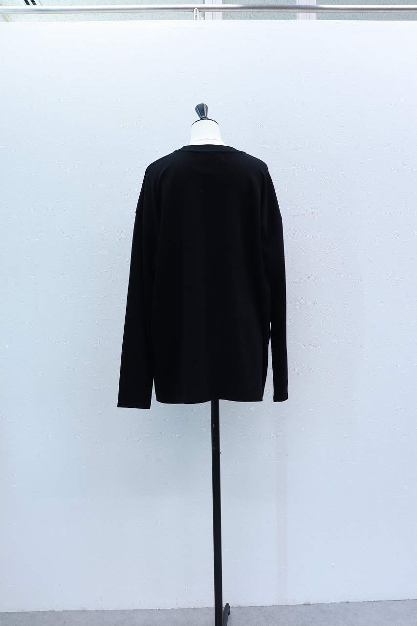 レイヤープリントロンT (ブラック) Layered long-sleeve graphic T-shirt (Black) / 26AW