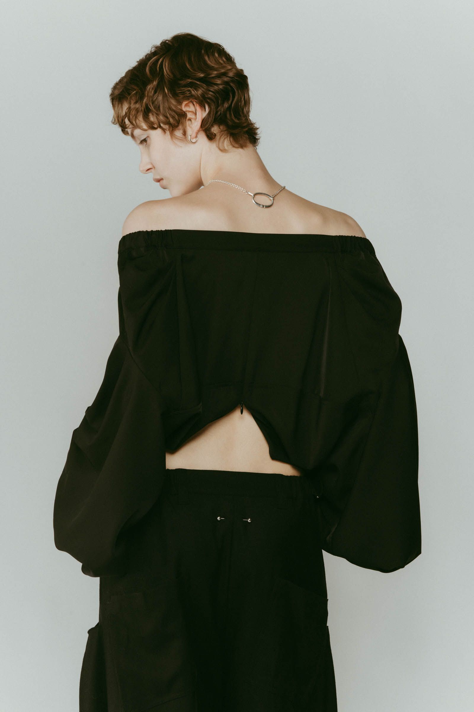 4way design blouse / 4ウェイ デザインブラウス (ブラック) / 25AW