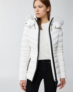【25AW】PATSY-BX / ファー付きストレッチダウンジャケット (オフホワイト)