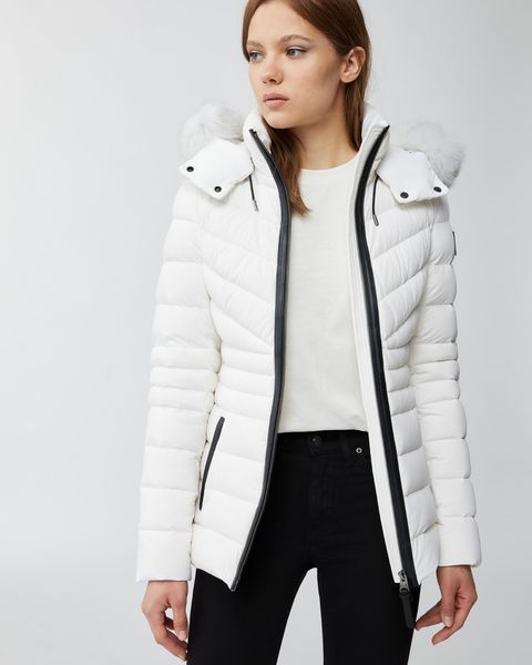 【25AW】PATSY-BX / ファー付きストレッチダウンジャケット (オフホワイト)