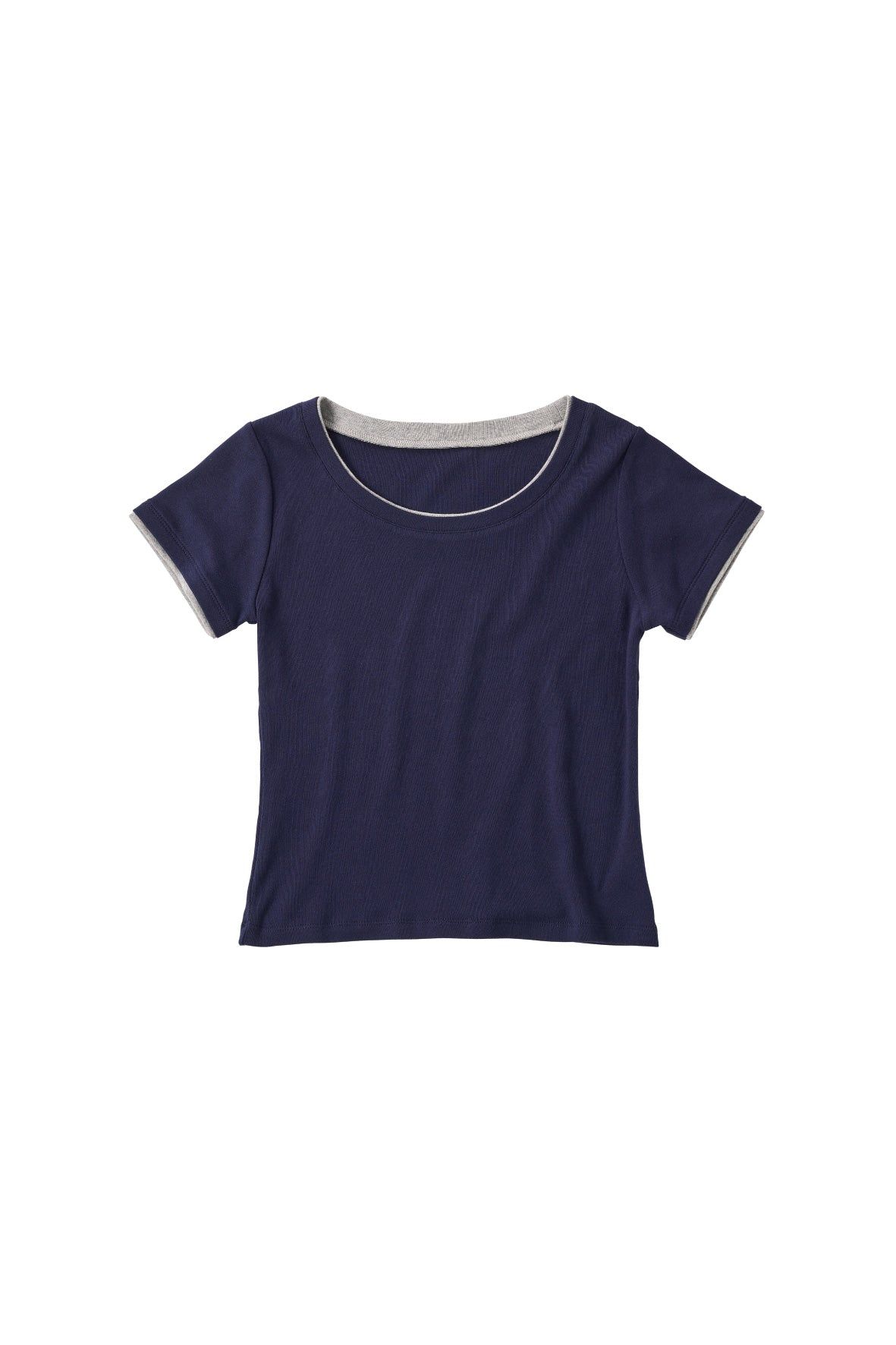 レイヤード クルーネックTシャツ (ネイビー) layered crewneck tee (Navy) /  26SS