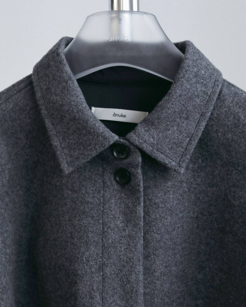 ウールオーバーシャツ (チャコールグレー) Wool Over Shirts (Charcoal gray) / 26AW 【6月29日まで期間限定予約】