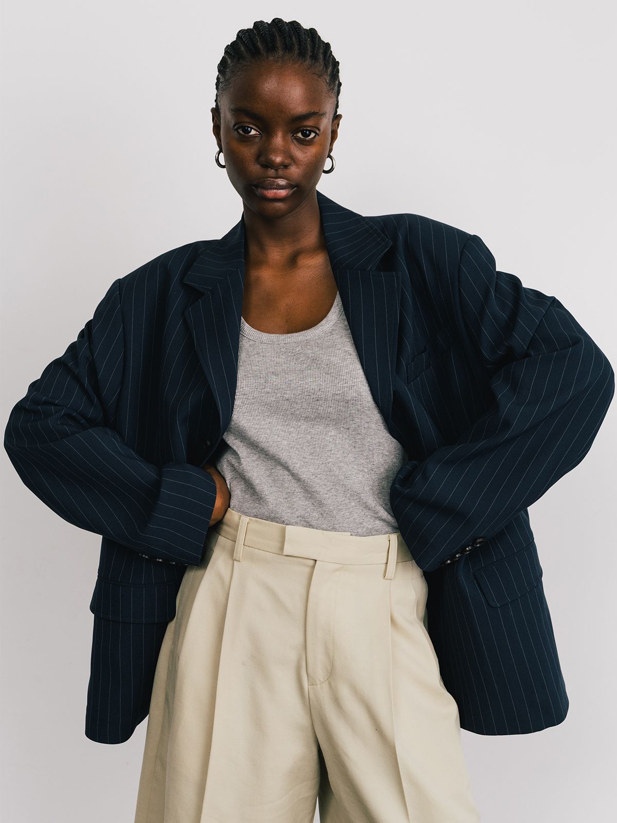 【25SS】CALATHEA STRIPE JACKET / ストライプジャケット (ネイビー)
