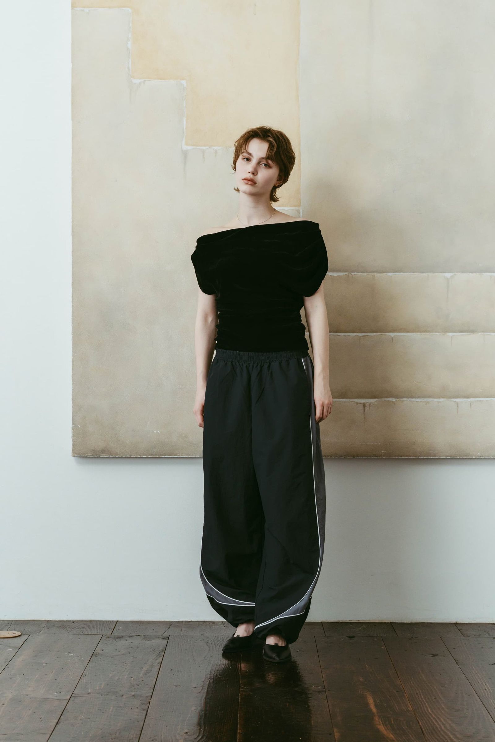 ナイロンイージーパンツ (ネイビー) nylon easy pants(unisex) (Navy) /  26SS