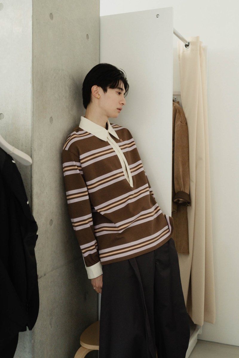 spring rugger shirt (unisex) / スプリング ラガーシャツ (ブラウンピンク) / 25SS