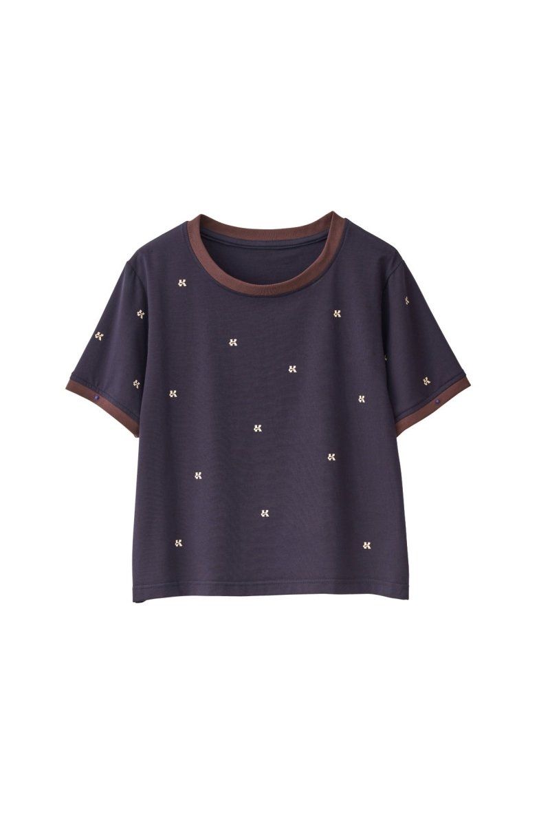 knuth marf K motif mini T shirt ネイビー Knuth Marf - K motif mini T shirt / Kモチーフ ミニTシャツ