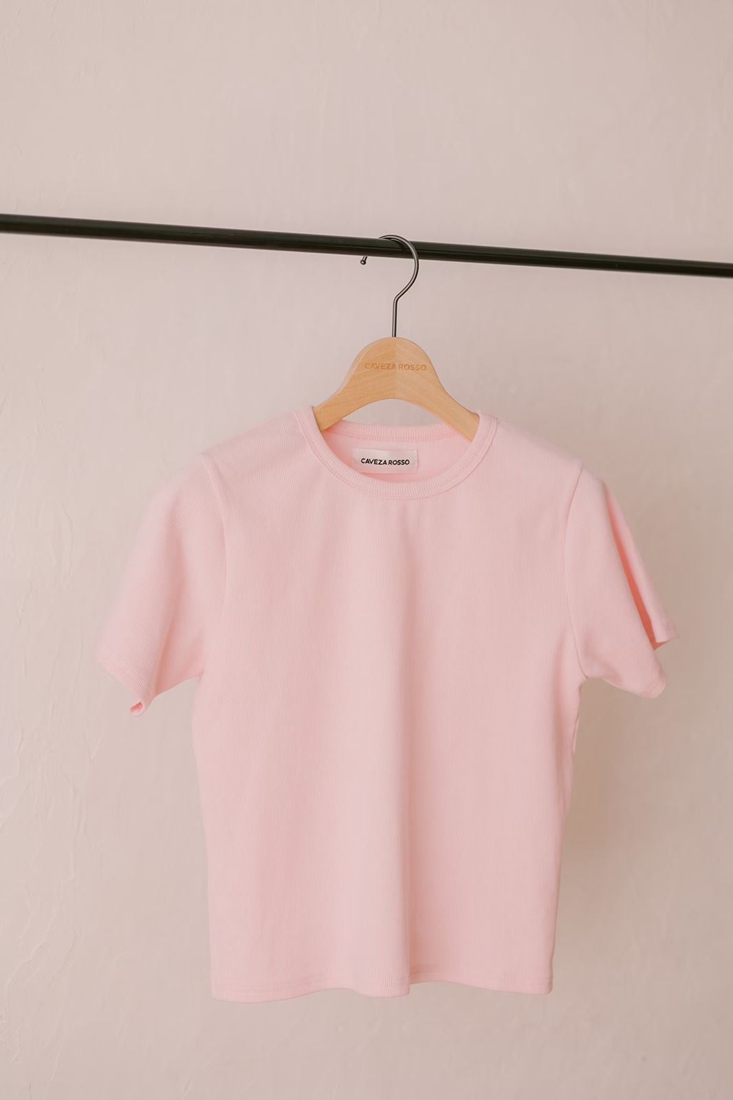 ベーシックスリムハーフスリーブTシャツ (ベビーピンク) Basic T-shirt (Baby pink) /  26SS