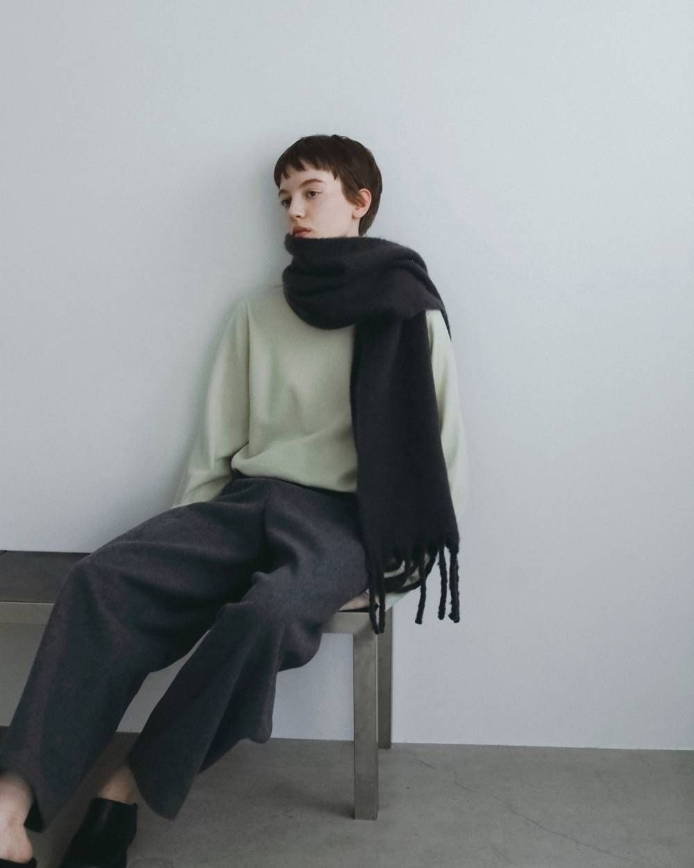 ウールコクーンパンツ (チャコールグレー) Wool Cocoon Pants (Charcoal gray) / 26AW 【6月29日まで期間限定予約】