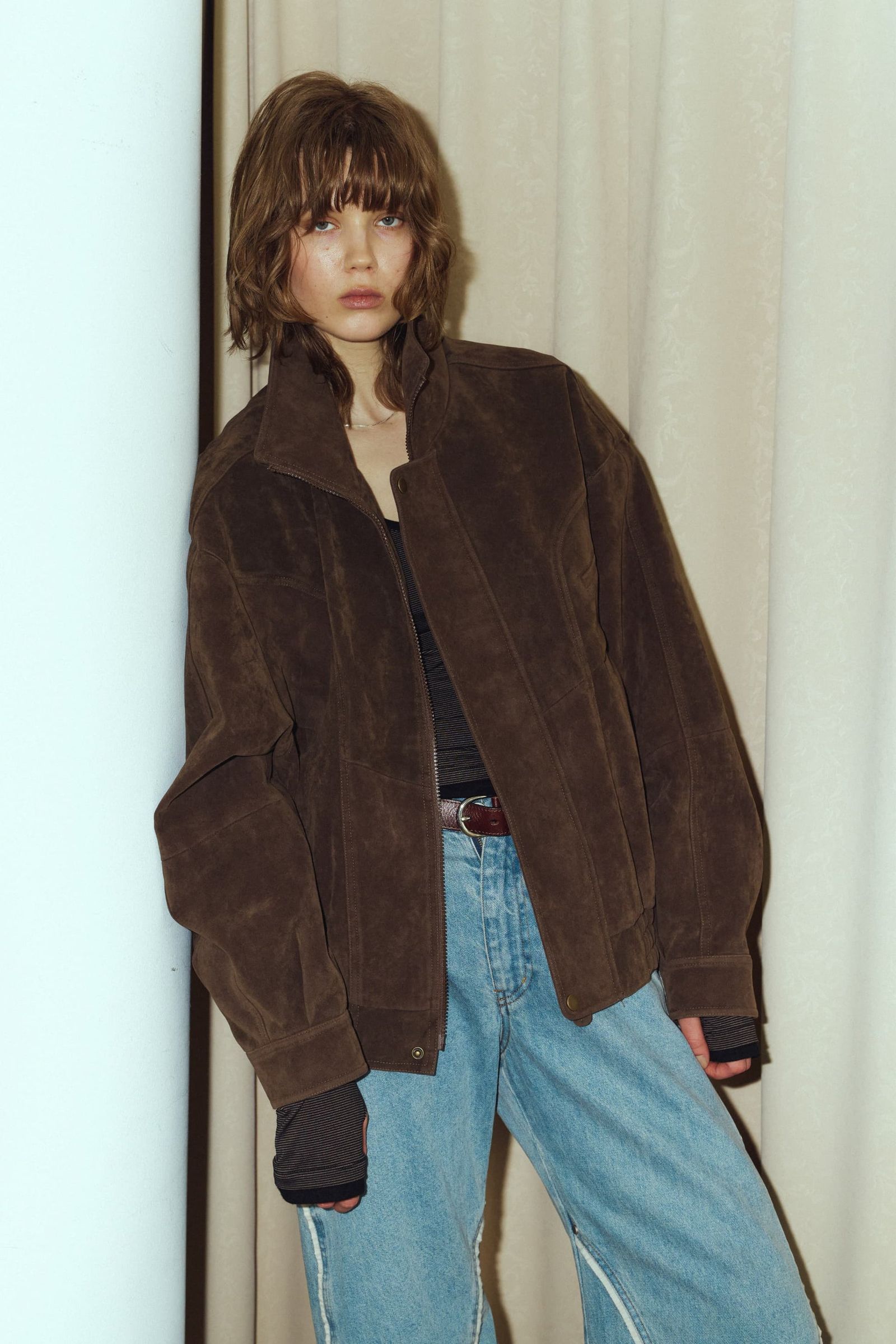 スエードブルゾン (ブラウン) suede blouson(unisex) (Brown) / 26AW