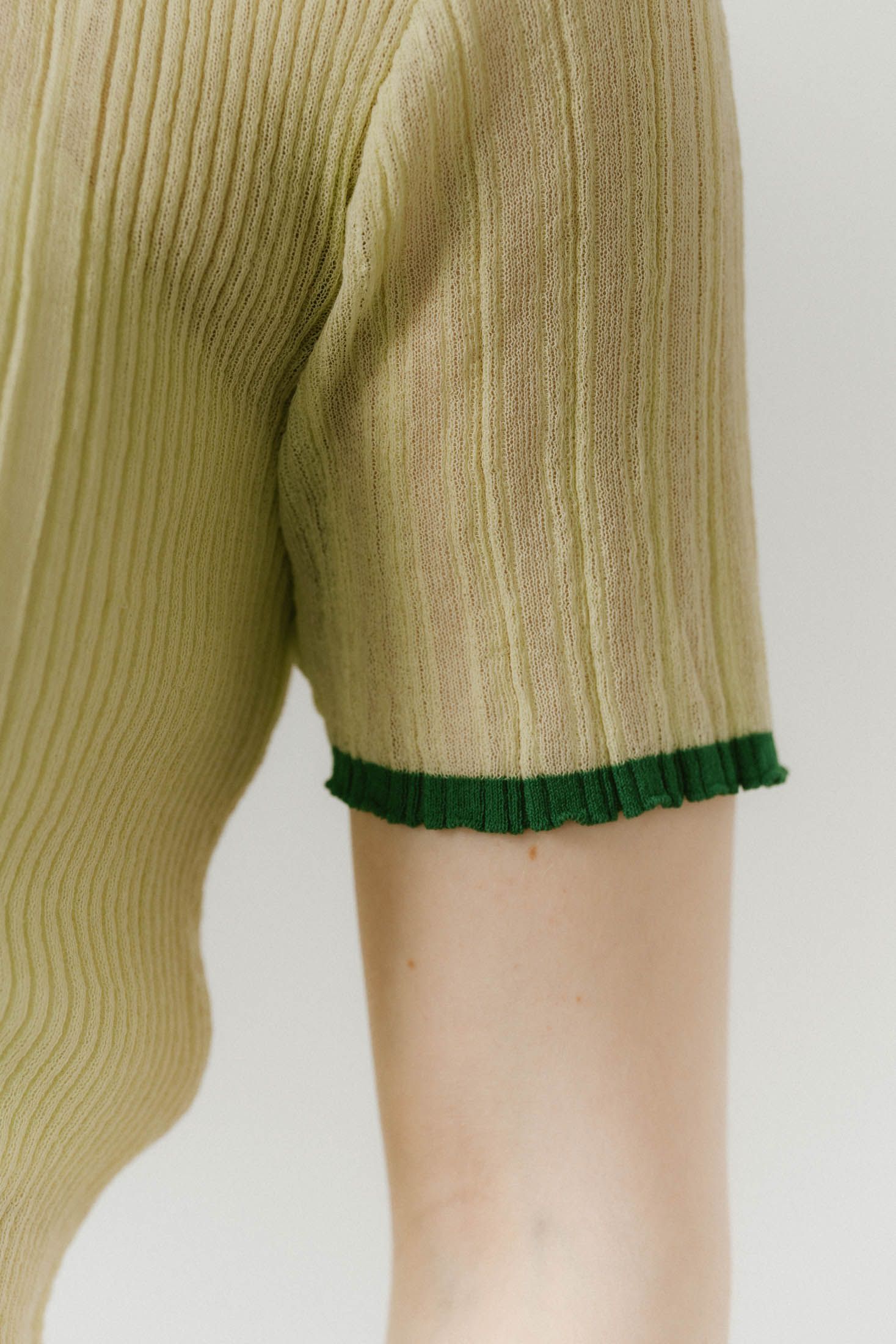 sheer polo knit / シアーニットポロシャツ (ミント) / 25SS