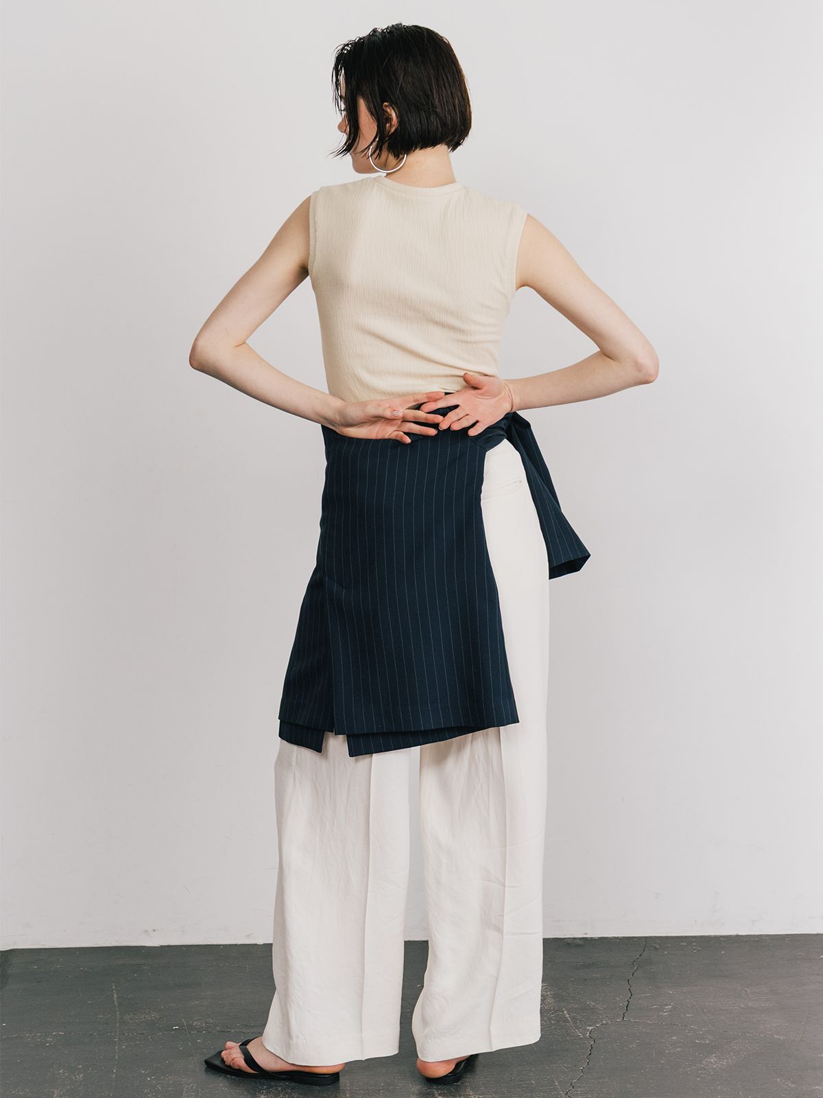 クレドナ CREDONA スリーブレス ヘンリー シャツ SLEEVE LESS SLEEPING HENLY SHIRT【2025 新作】 CREDONA - 【25SS】SLEEVE LESS SLEEPING HENLY SHIRT