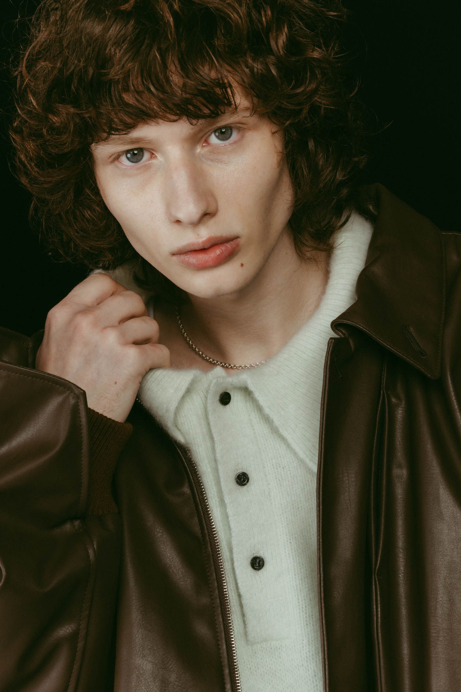 voluminous leather jacket(unisex) / ボリュームレザージャケットブルゾン (ブラウン) / 25AW