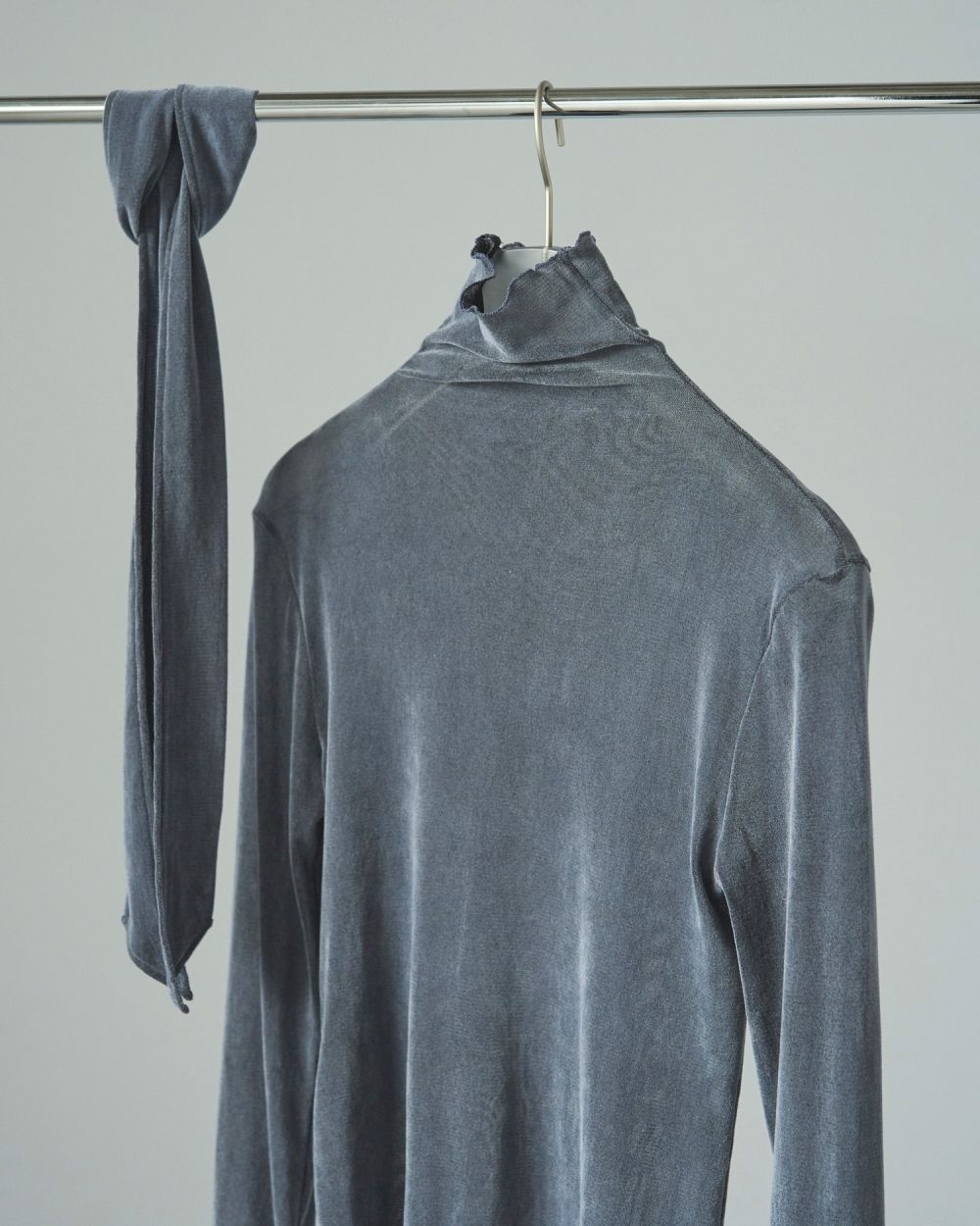 【25AW】Velour Tie Tops / ベロアタイトップス (ブルー)
