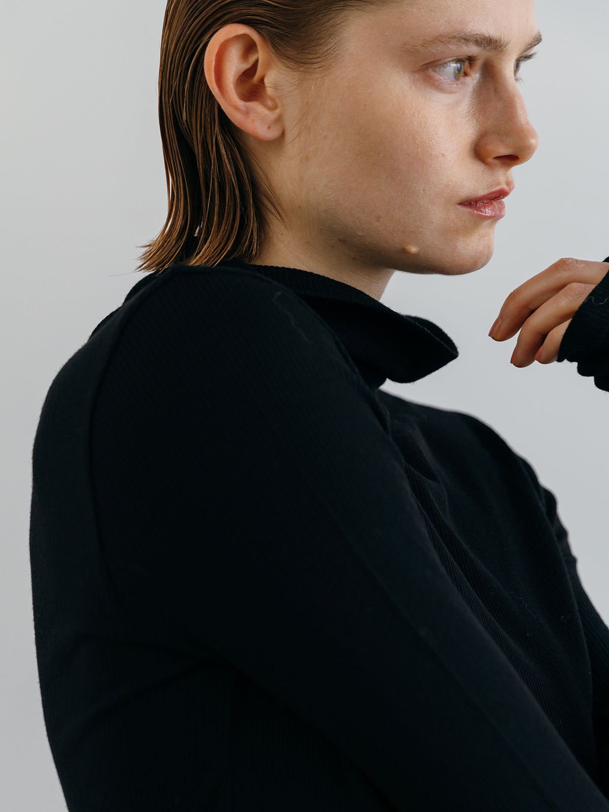 HENRY HIGH NECK TOPS / ヘンリーハイネックトップス (Black) / 26SS