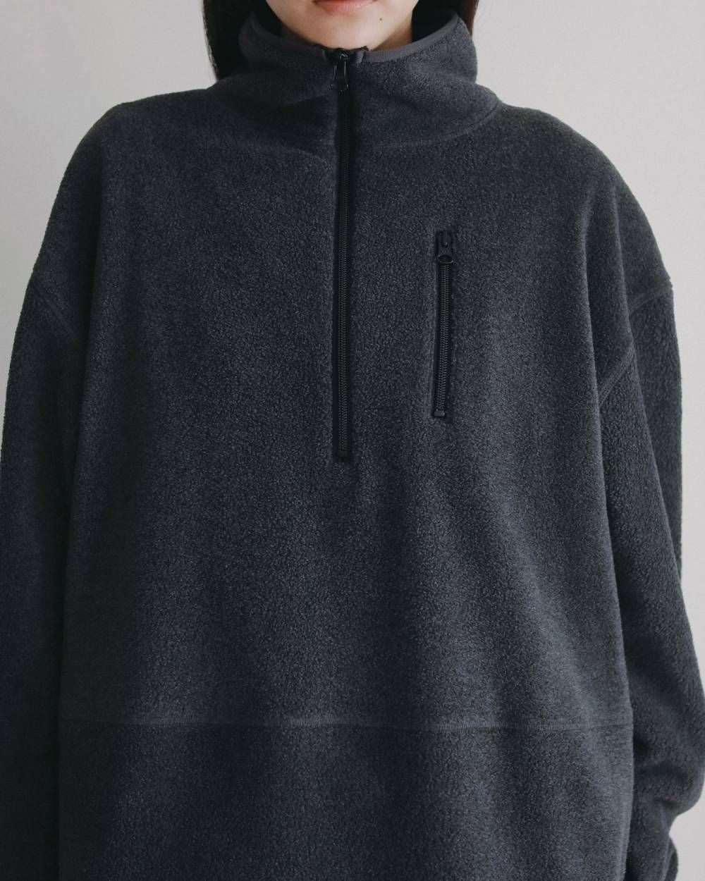 フリース 2ウェイ ワンピース (チャコールグレー) Fleece 2way Onepiece (Cgray) /  26AW