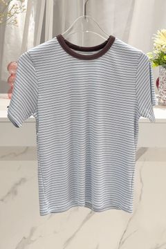 コンフォートスリムボーダーTシャツ (ライトブルー) Slim Border T-shirt (Light blue) /  26SS