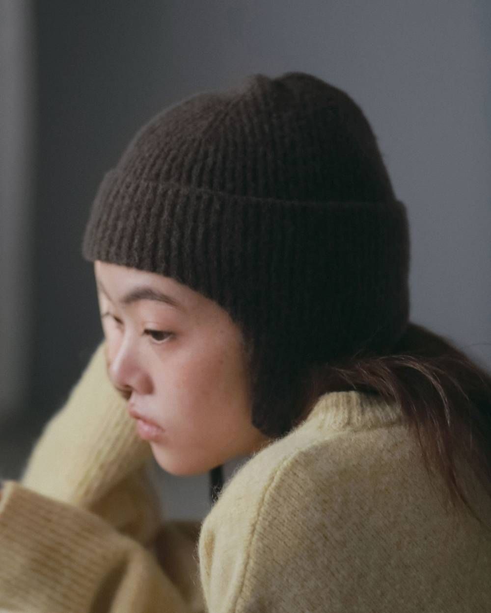 リブニット フライトキャップ (ブラウン) Ribknit Flight Cap (Brown) / 26AW 【6月29日まで期間限定予約】