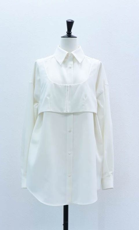 ビスチェ セット ドライシャツ (オフホワイト) Bustier Shirt (Off White) / 26AW *