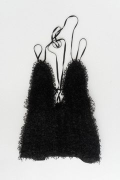 U neck tulle bustier / Uネック チュールビスチェ (ブラック)