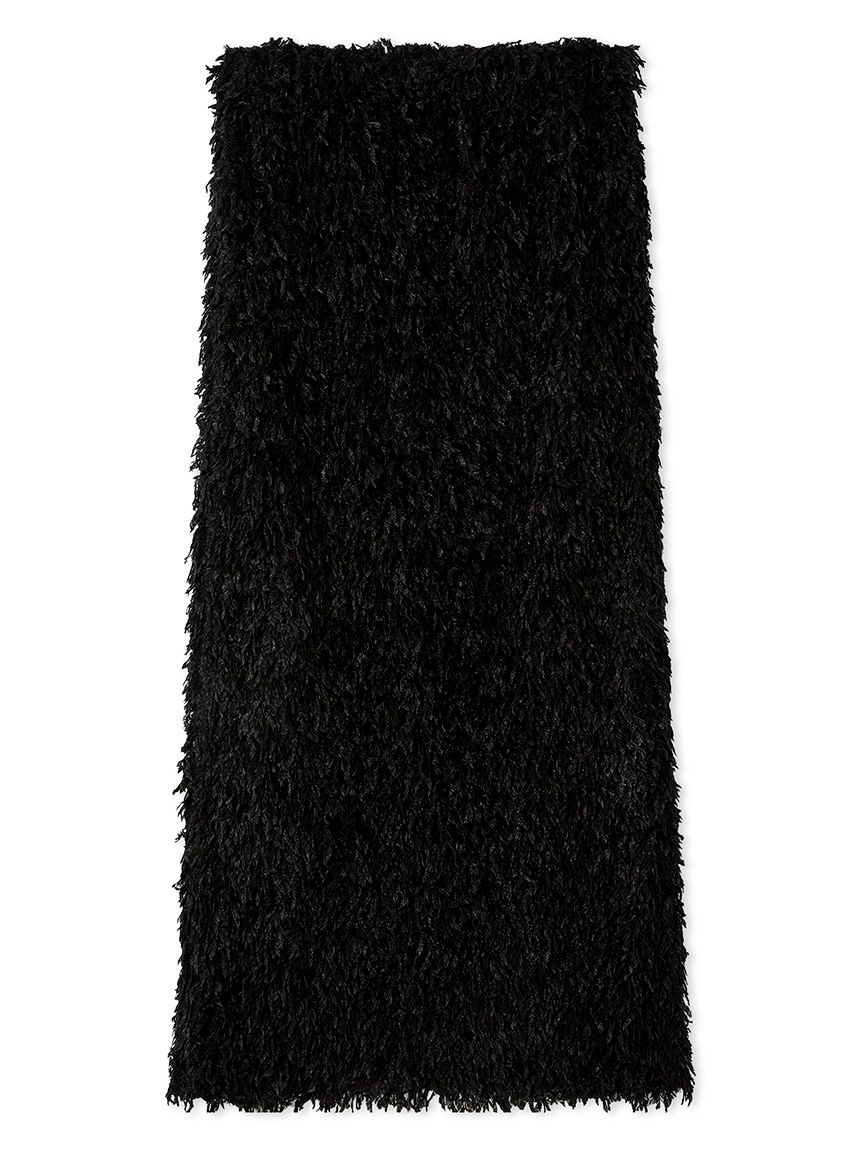 Feather slit skirt / フェザースリットスカート (ブラック) / 25AW