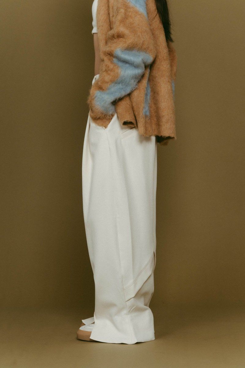 front slit pants(unisex) / フロントスリットパンツ (ホワイト) / 25AW