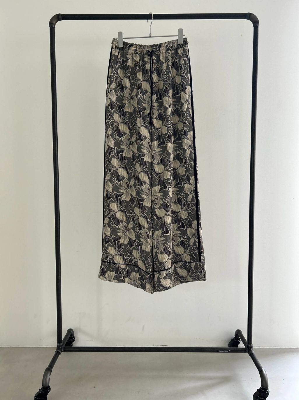 Noah jacquard pants / ジャガードパンツ (ブラック)