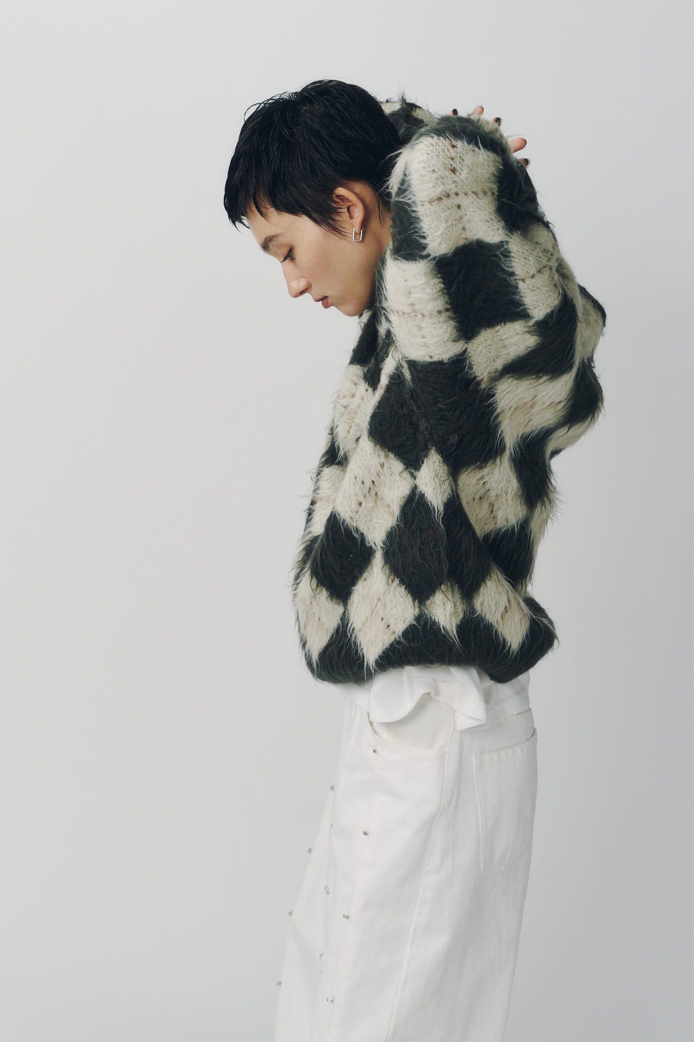 アーガイルニット (ブラウン) argyle knit(unisex) (Brown) / 26AW
